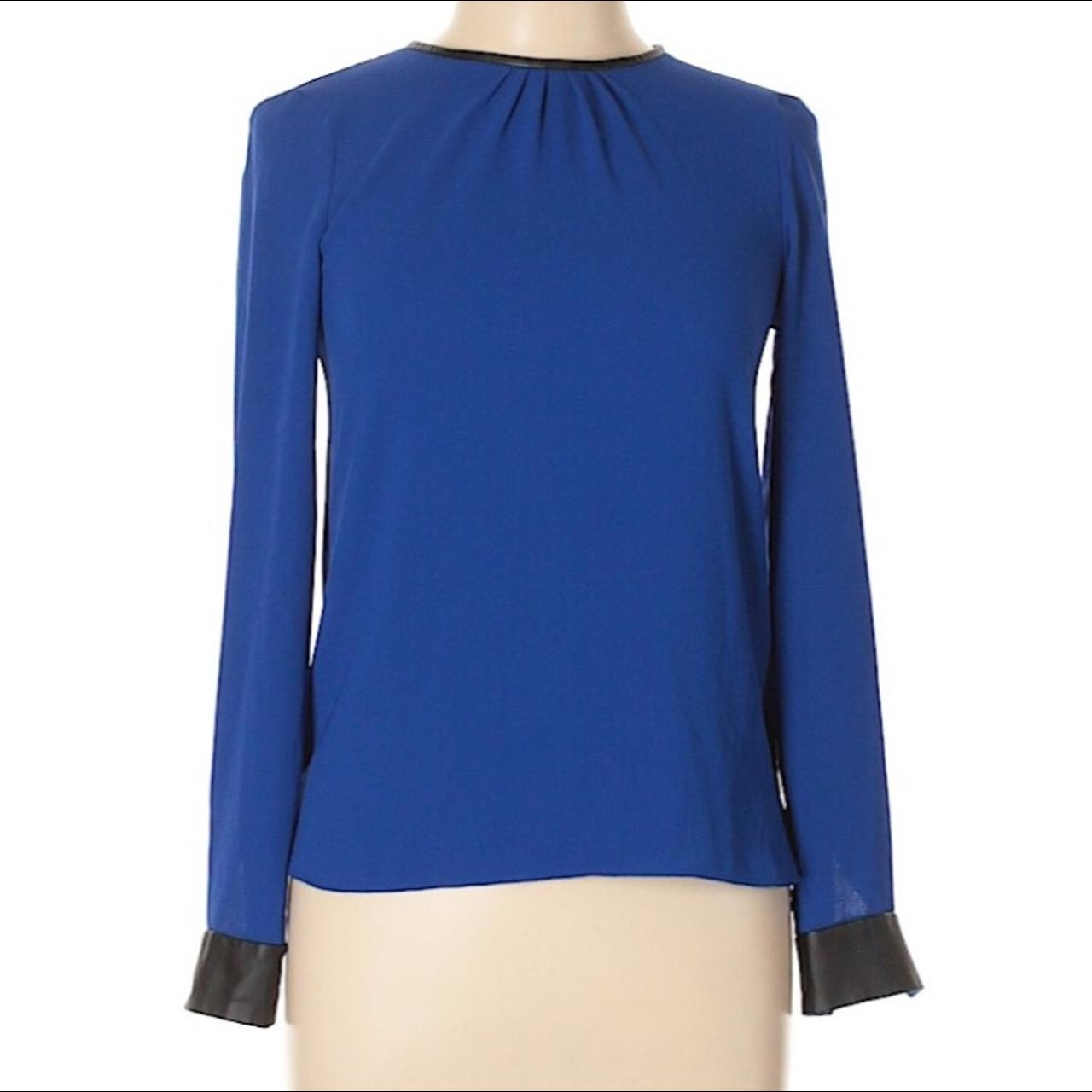 cobalt blue blouse zara