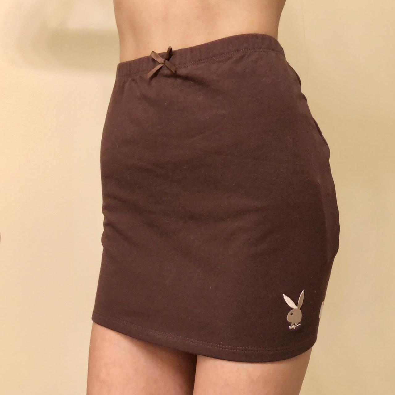 pacsun x playboy brown princess mini skirt , size...