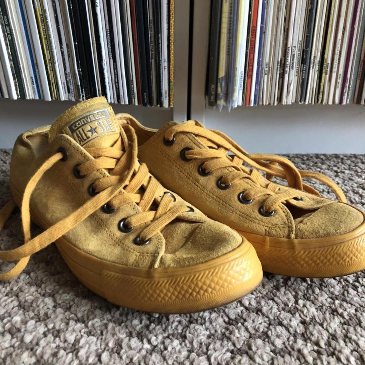 mustard suede converse
