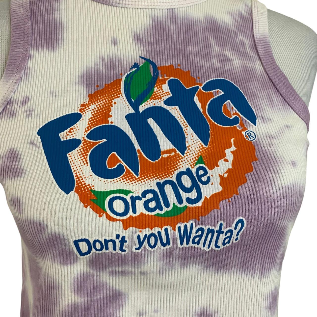 FANTA Orange Don't You Wanta? White & Purple Tie Dye... - Depop