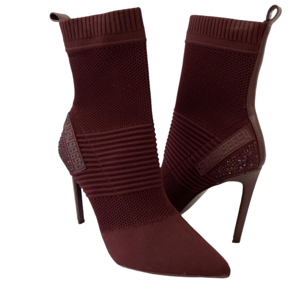 Burgundy hotsell sock boots