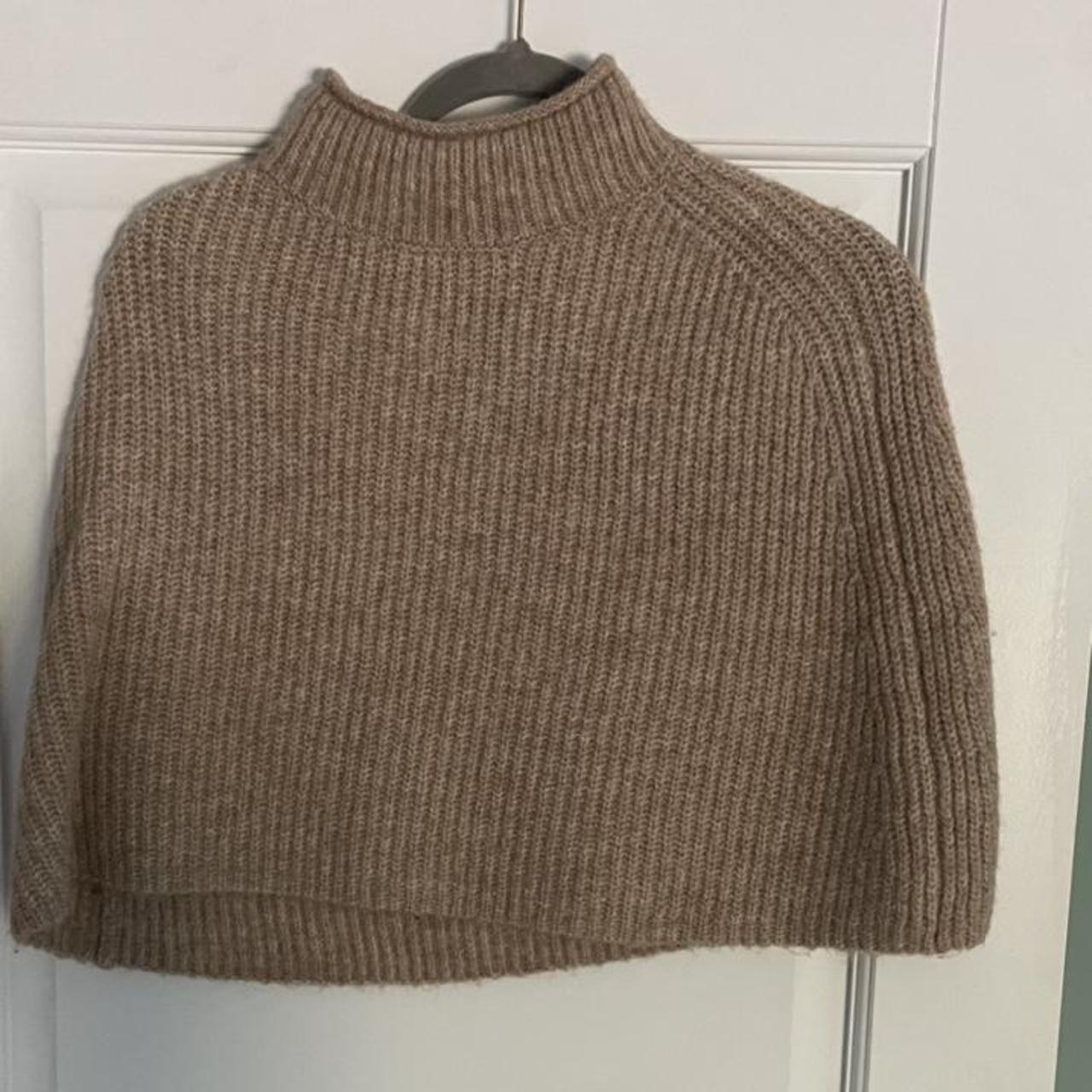 Zara beige knit poncho. #ZARA #Knitwear #poncho... - Depop