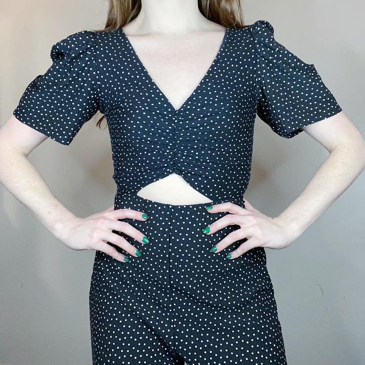 FREE SHIPPING Bershka black and white polkadot... Depop