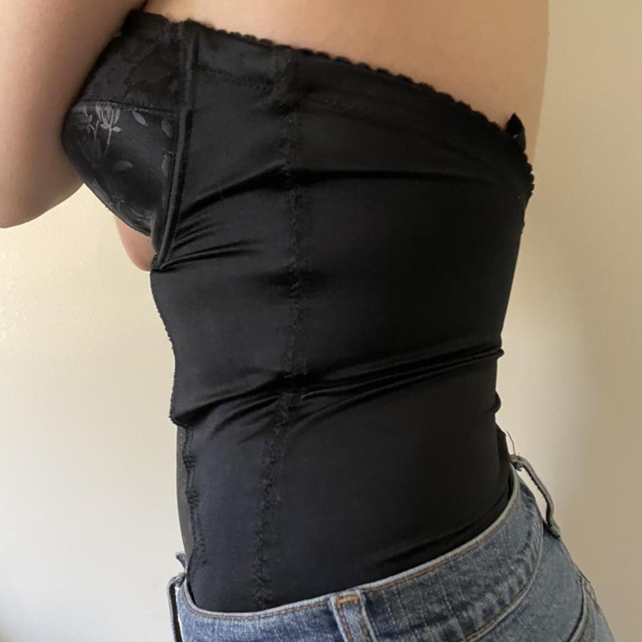 Product Image 2 - black corset/bustier bodysuit 

-black satin