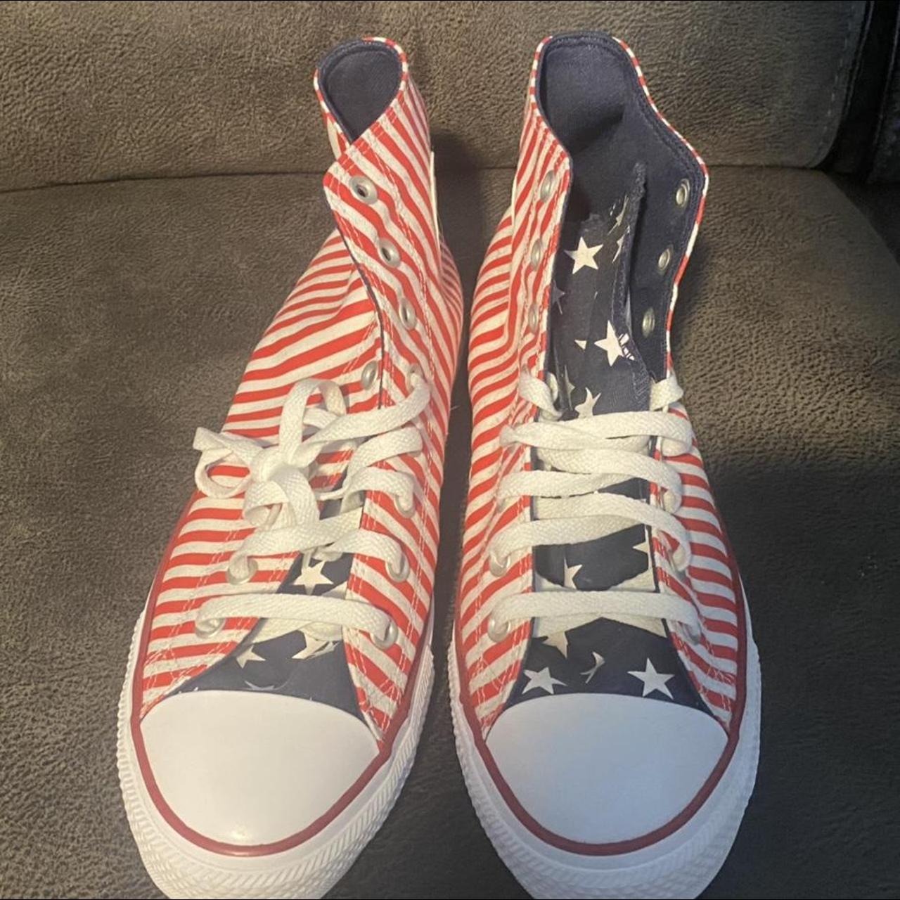 “American Flag” Converse Chuck Taylors Size... Depop