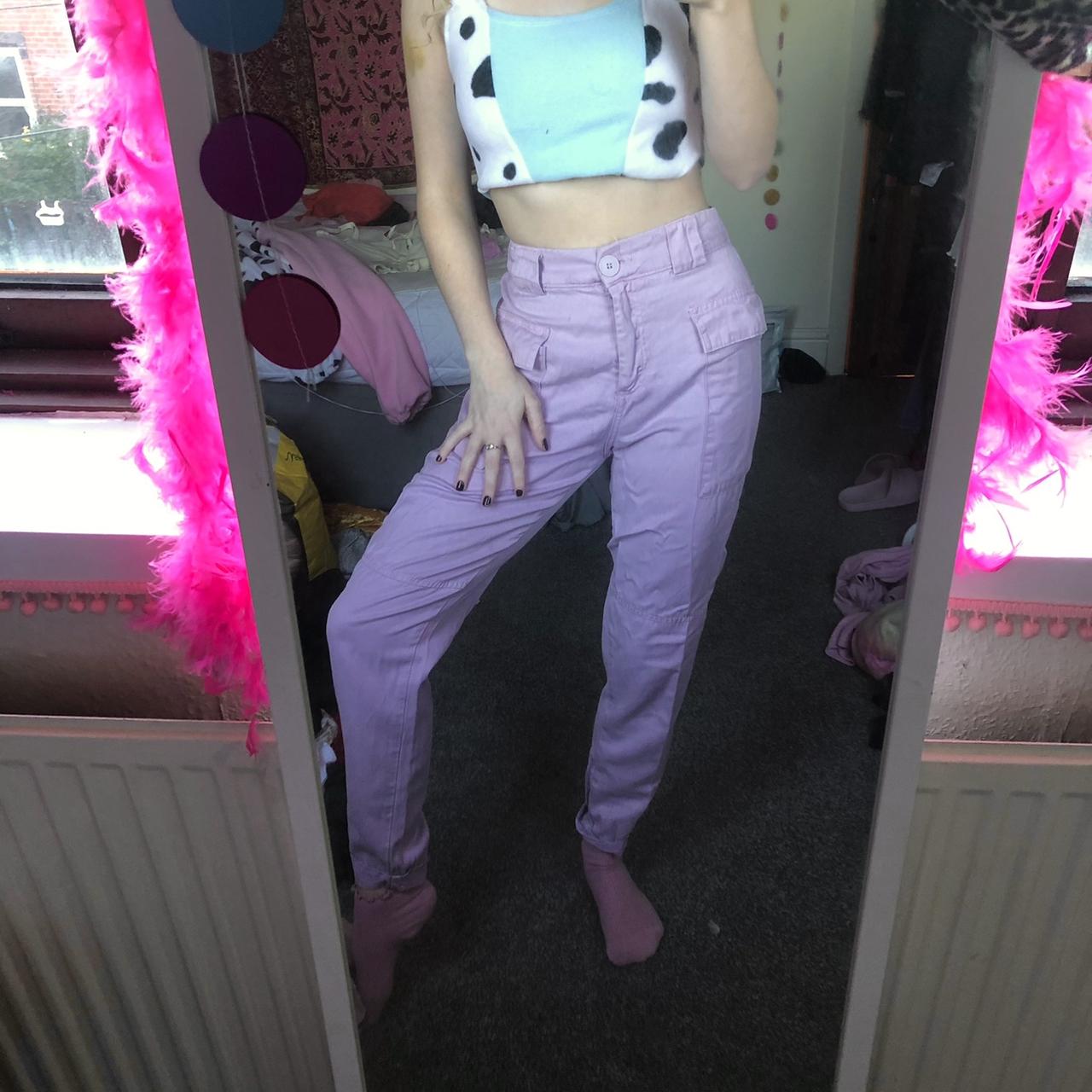 Bershka 2024 purple pants