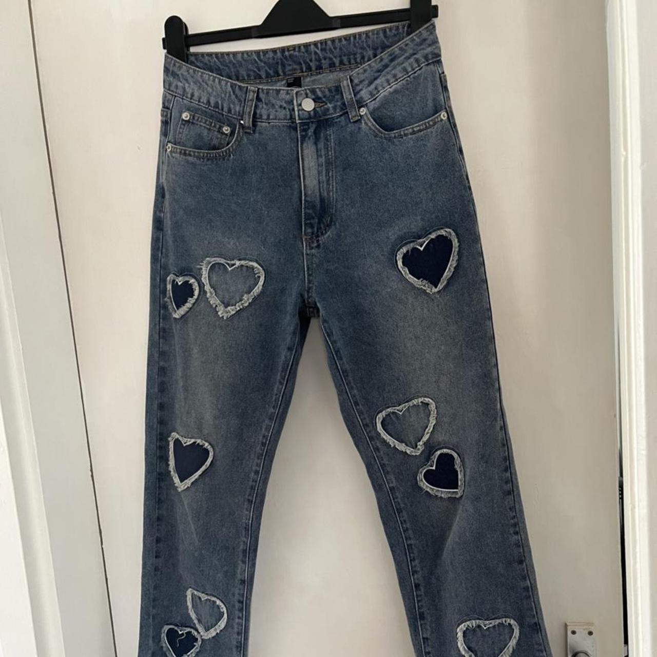 Shop.cider size small heart jeans Size... Depop
