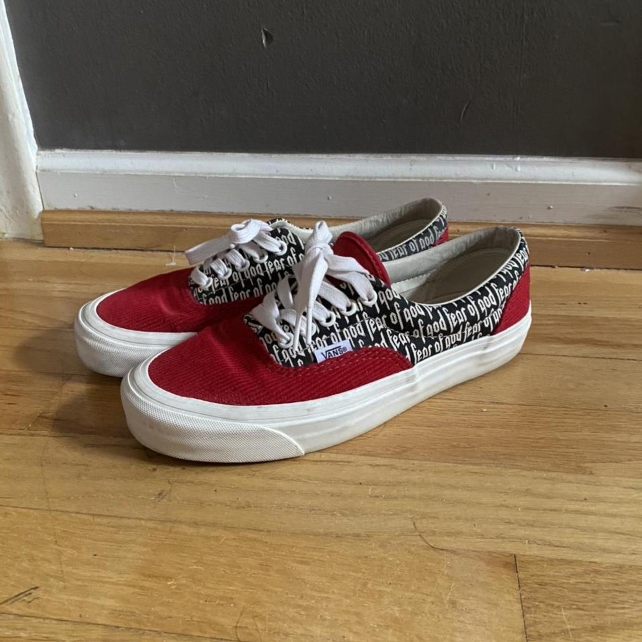 Fear of God Men's Red and White Trainers