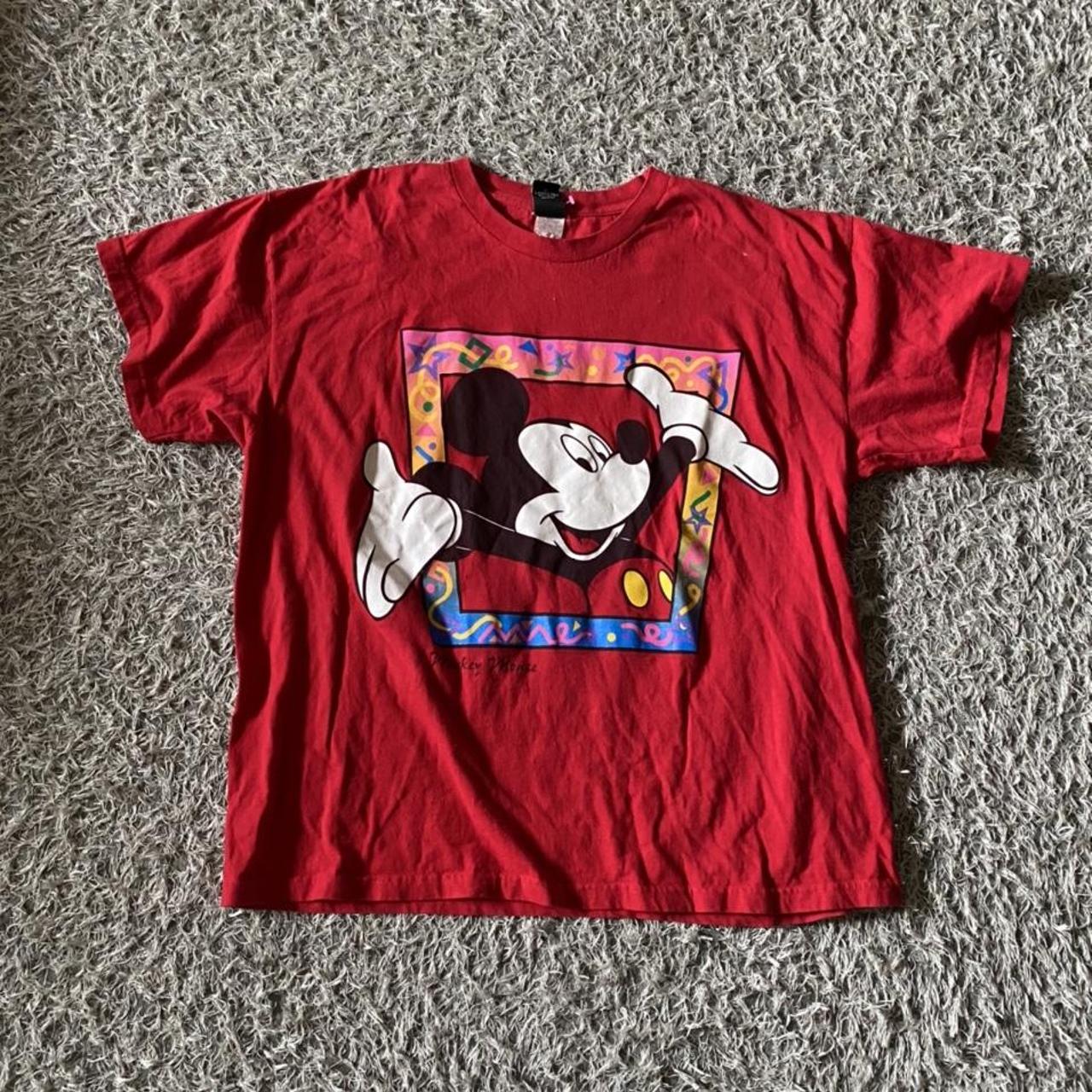 Vintage Disney Mickey Mouse t shirt 90s Disney t... - Depop