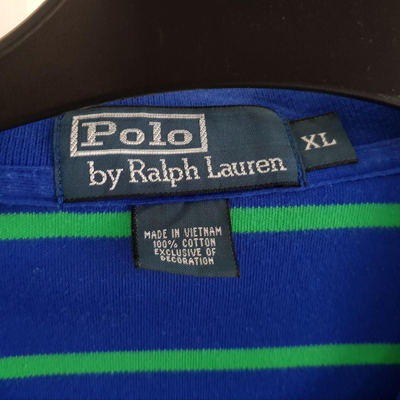 Men's Striped Polo Top By Ralph Lsuren Size XL Very... - Depop