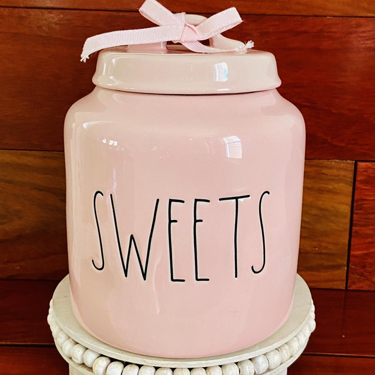 New Rae Dunn 2021 chubby SWEETS ceramic glossy Pink... Depop