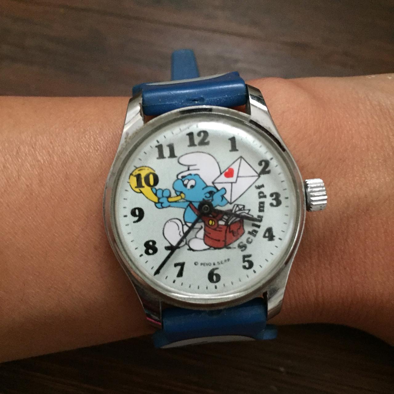 Vintage Smurf watch Wind-up Excellent condition | Depop