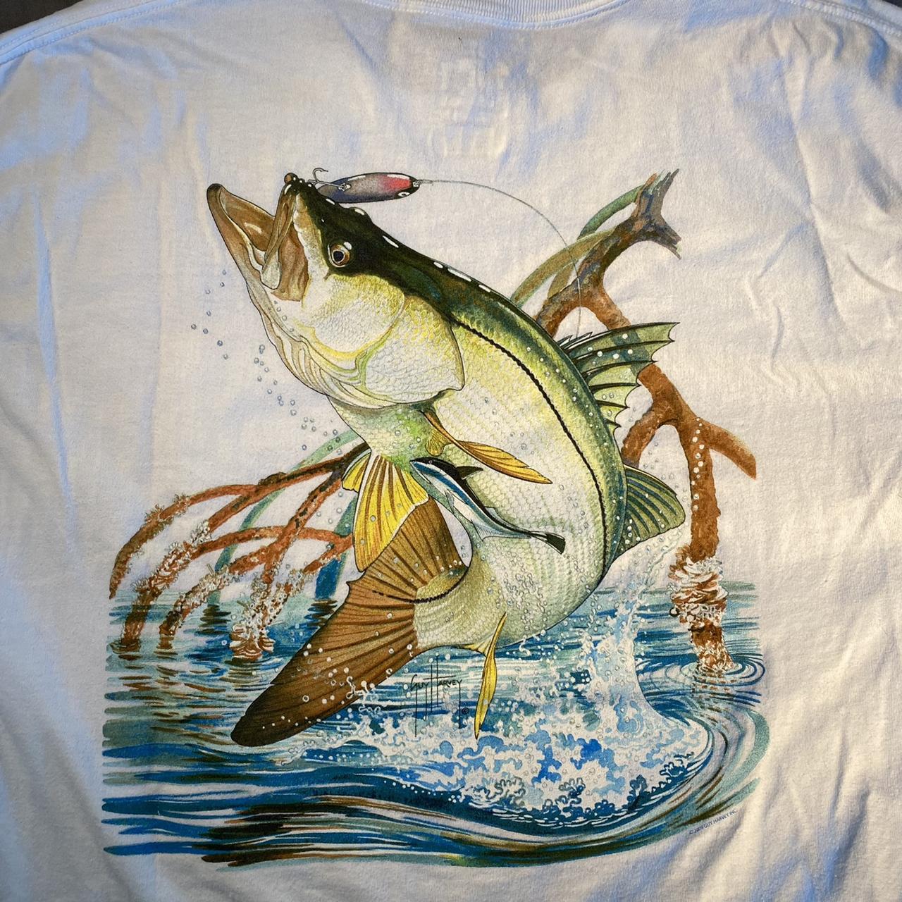 GUY HARVEY Original SNOOK Fishing T Shirt Large