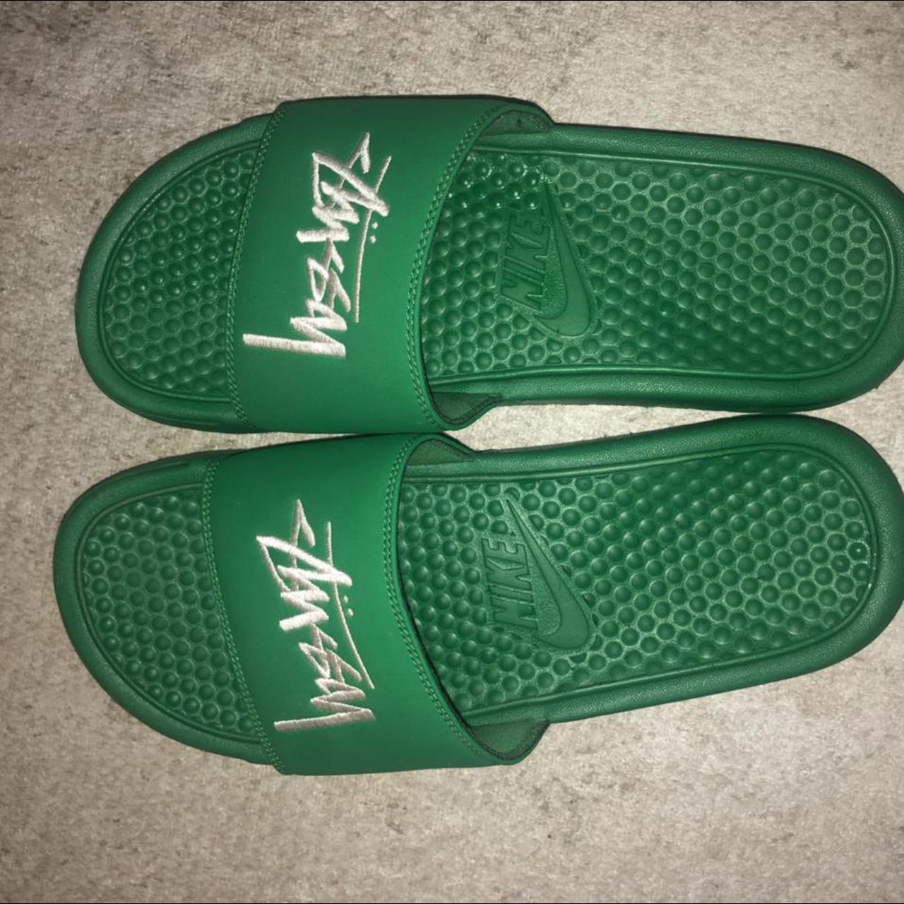 womens black leather sliders