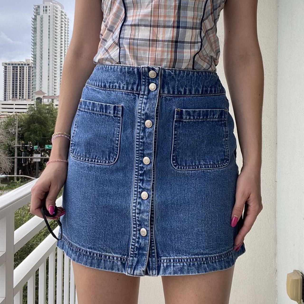 Denim mini skirt clearance 2000s