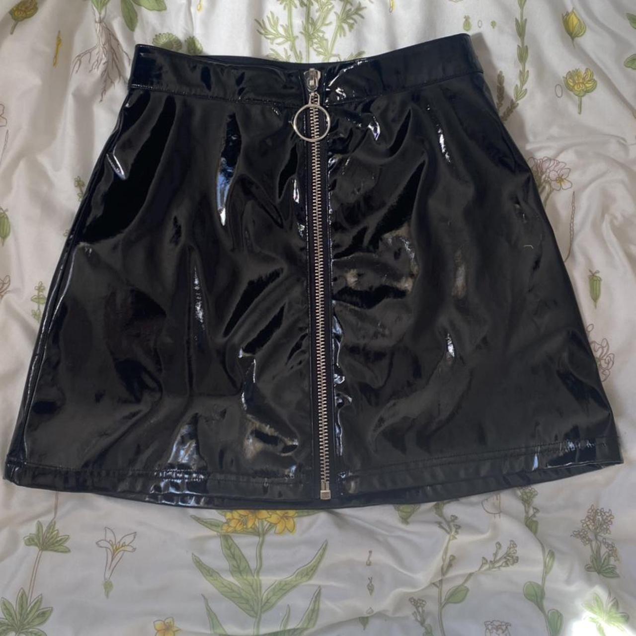 Current Mood gothic latex vinyl skirt! and sososo... - Depop
