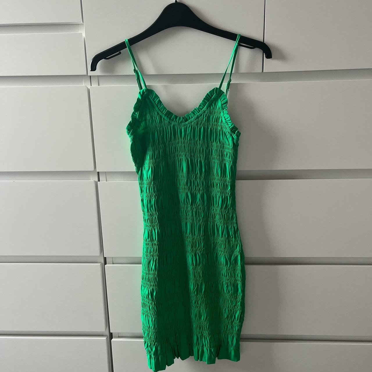 H&M Women's Green Dress Depop