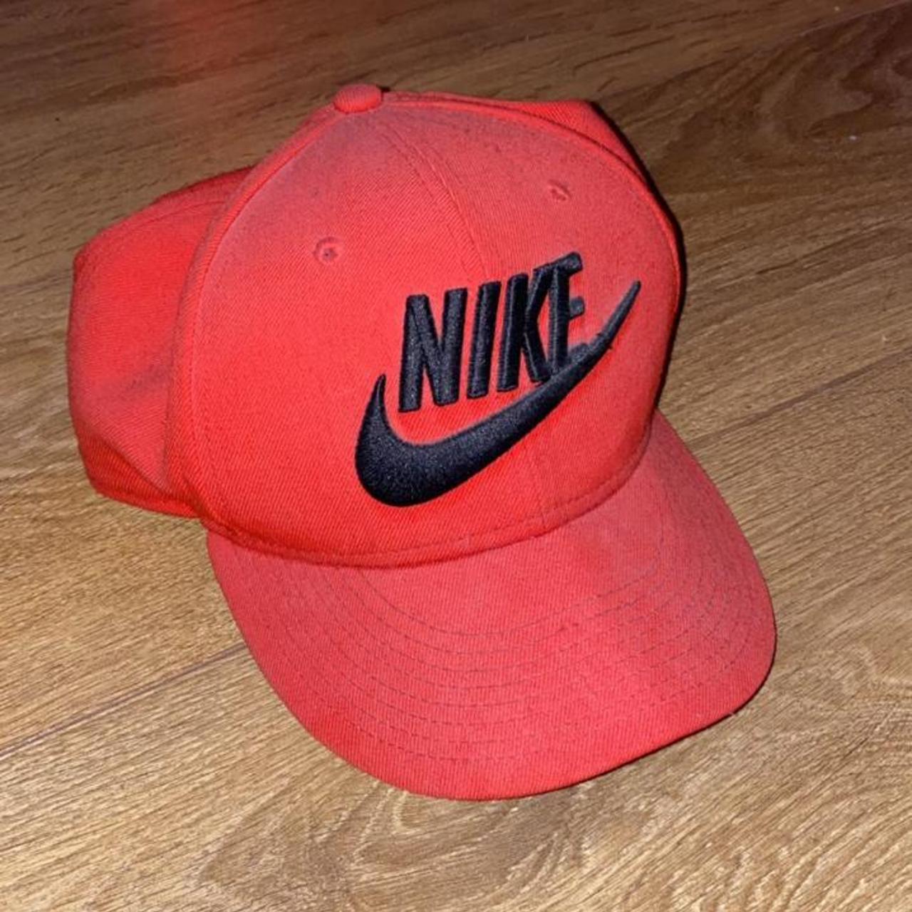 Nike SnapBack Cap Red + Black Worn a couple times... - Depop