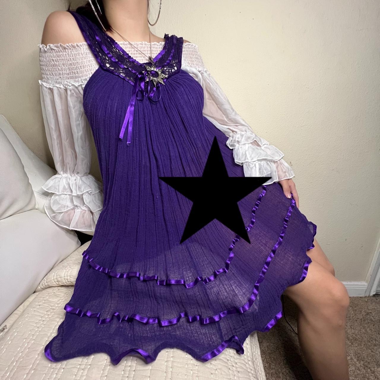 VINTAGE MADE IN MEXICO PURPLE NIGHTGOWN LINGERIE... - Depop