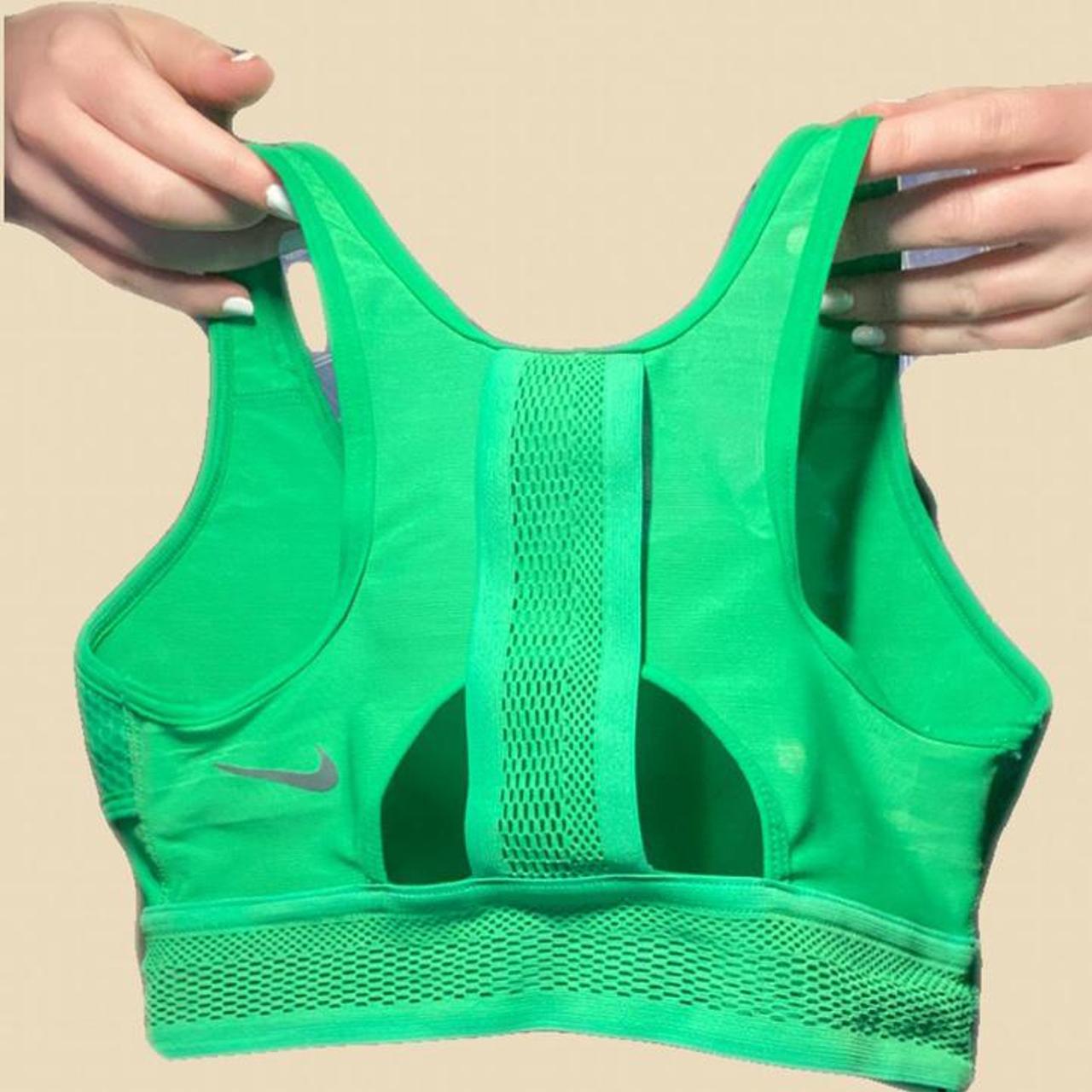 bright green nike sports bra / never worn super - Depop