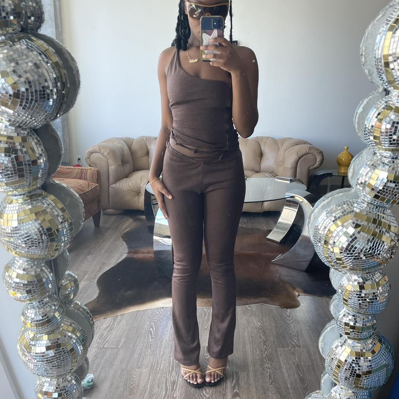 dark brown bodysuit outfit