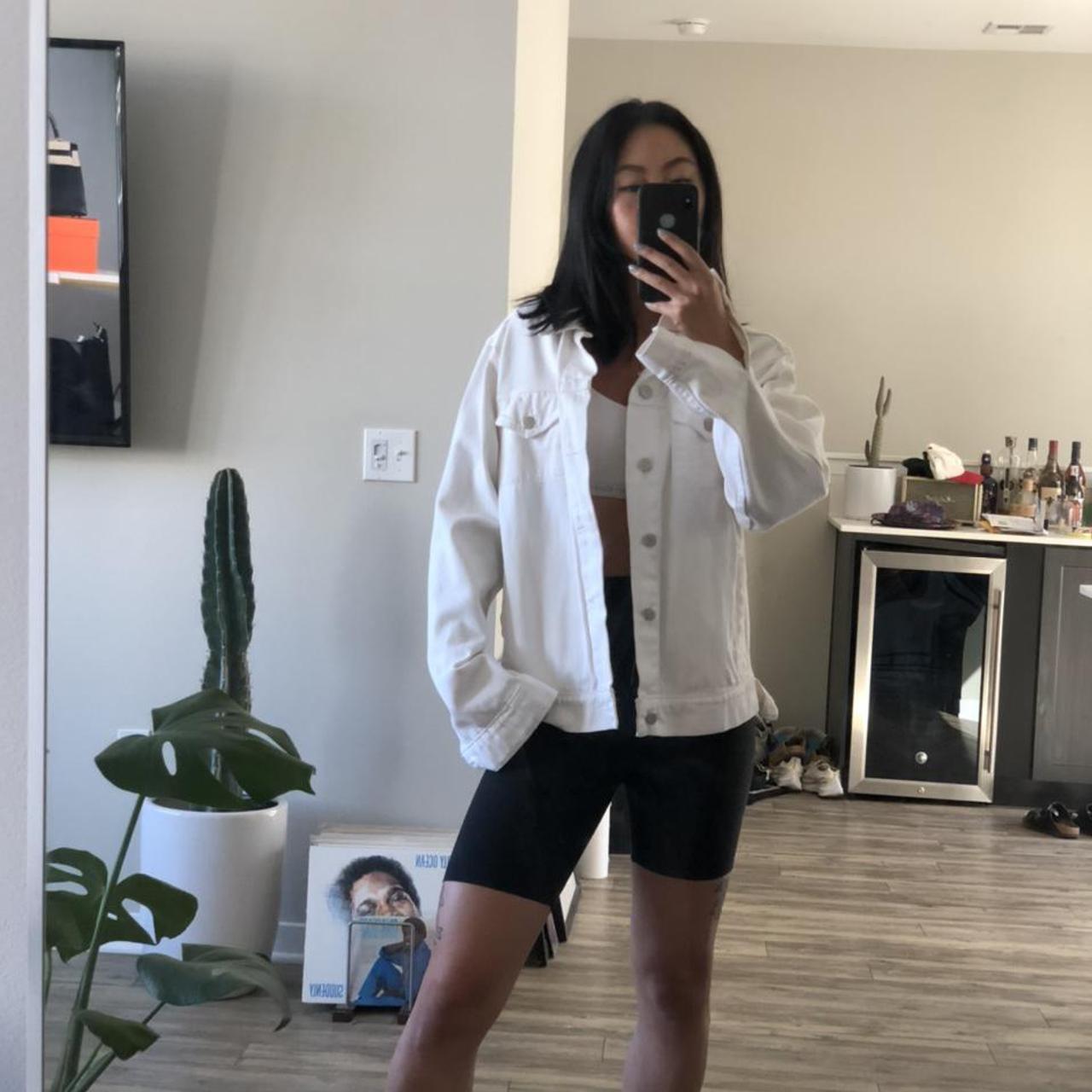 Vintage American Apparel white denim jacket in