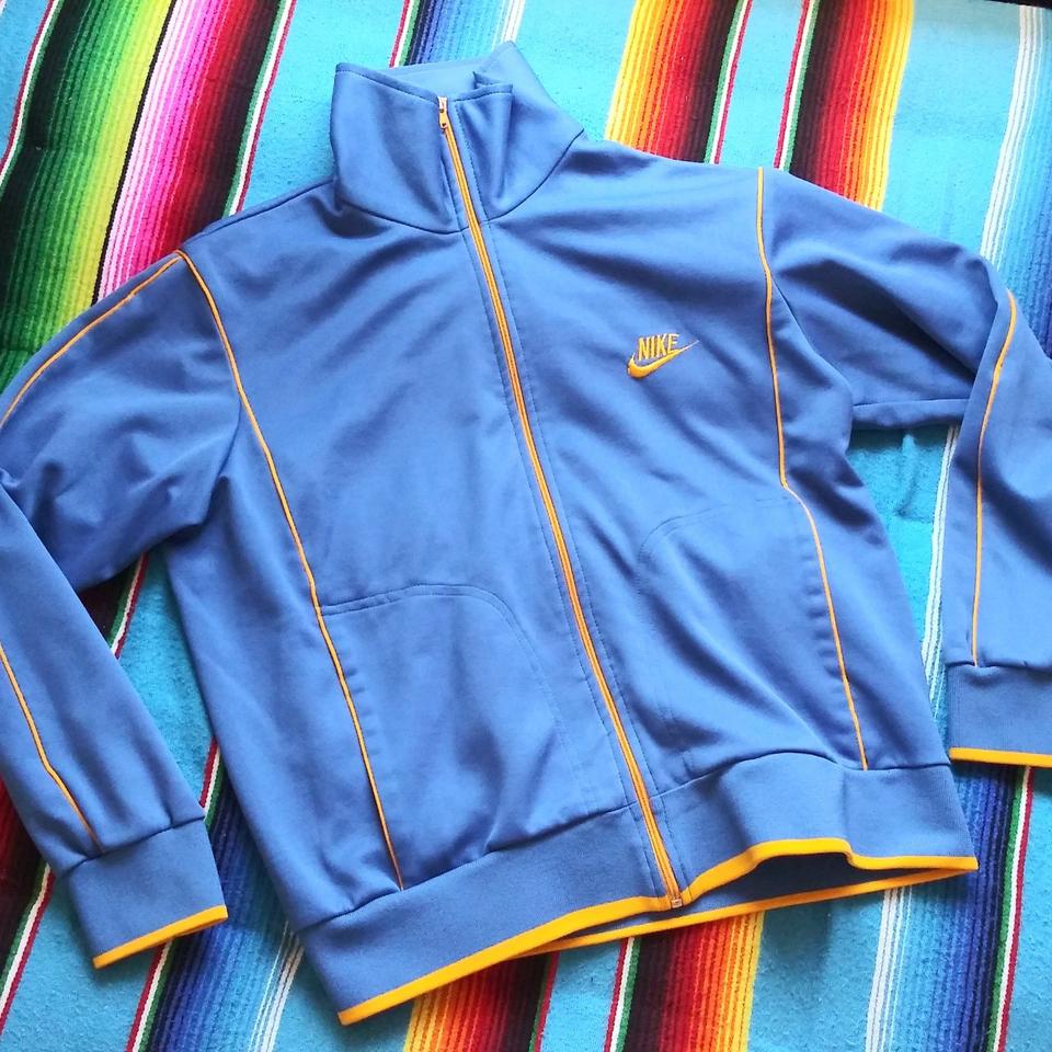 VTG 70s Sportswear Poly-Blend Tracksuit Jacket Top - Depop