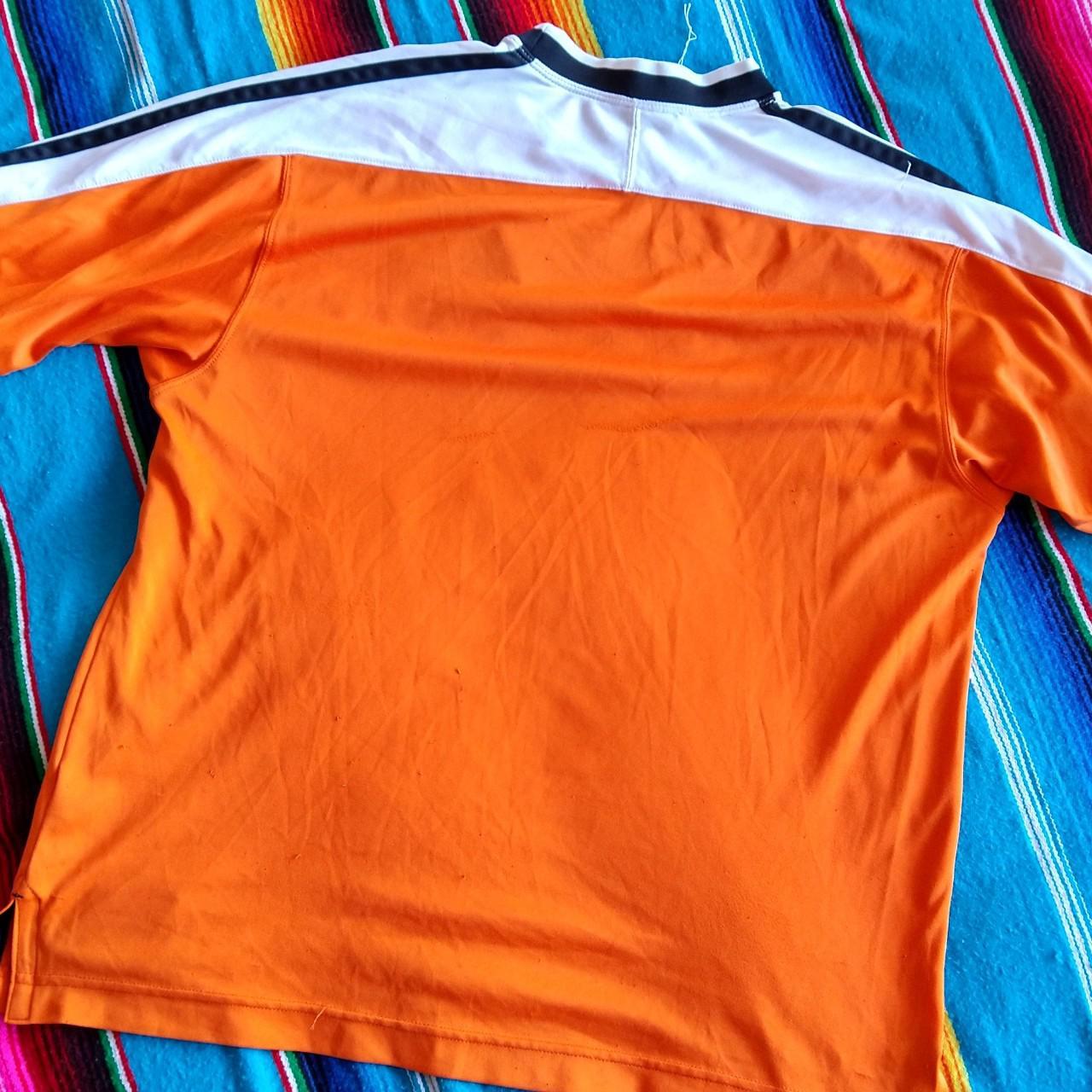 90s Nike Orange Striped Soccer Jersey Size Xl 