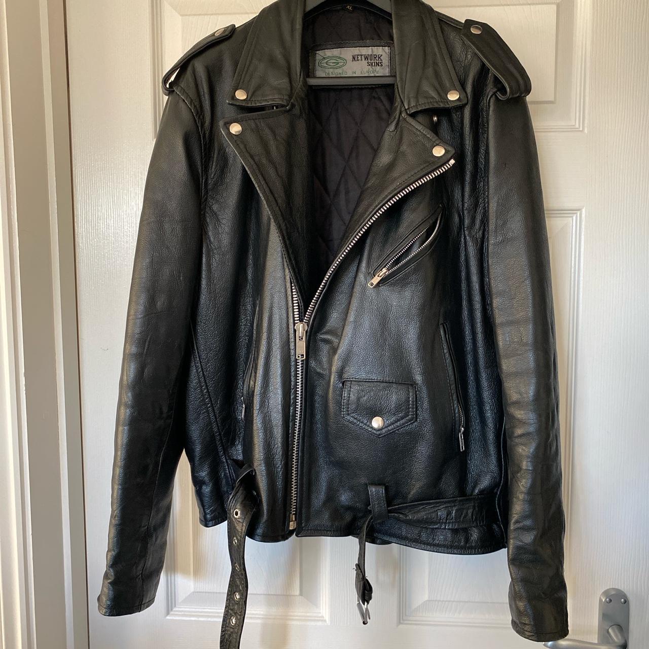 Real leather vintage jacket Excellent condition... - Depop