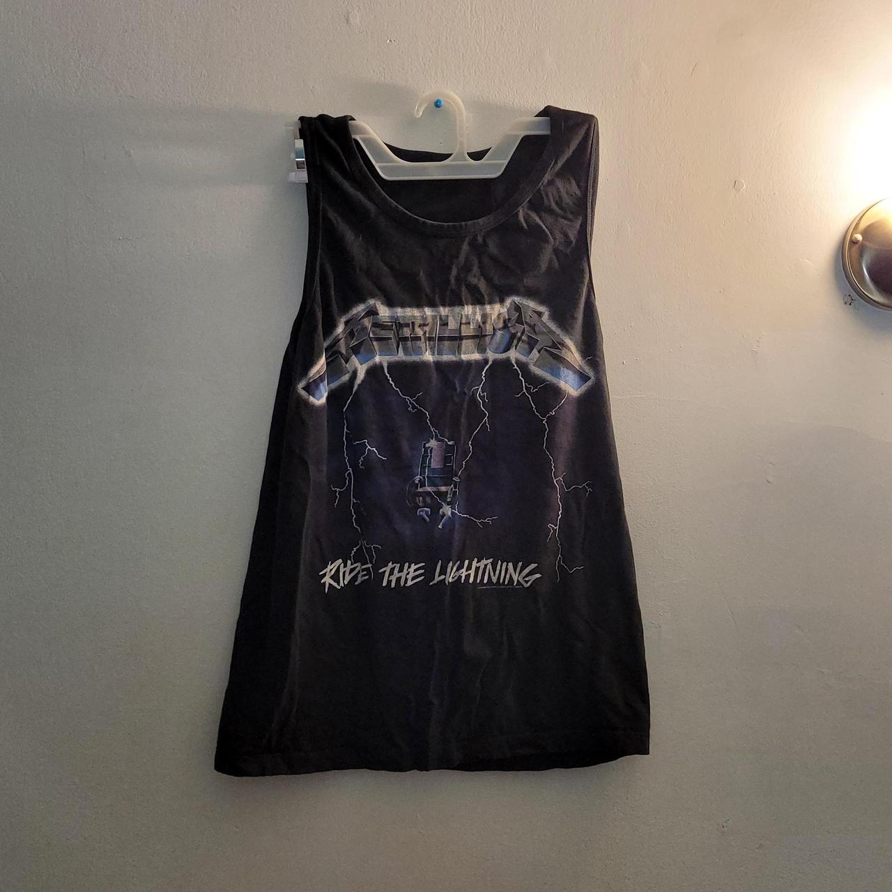 Metallica ride the lightning tank. Size small Depop