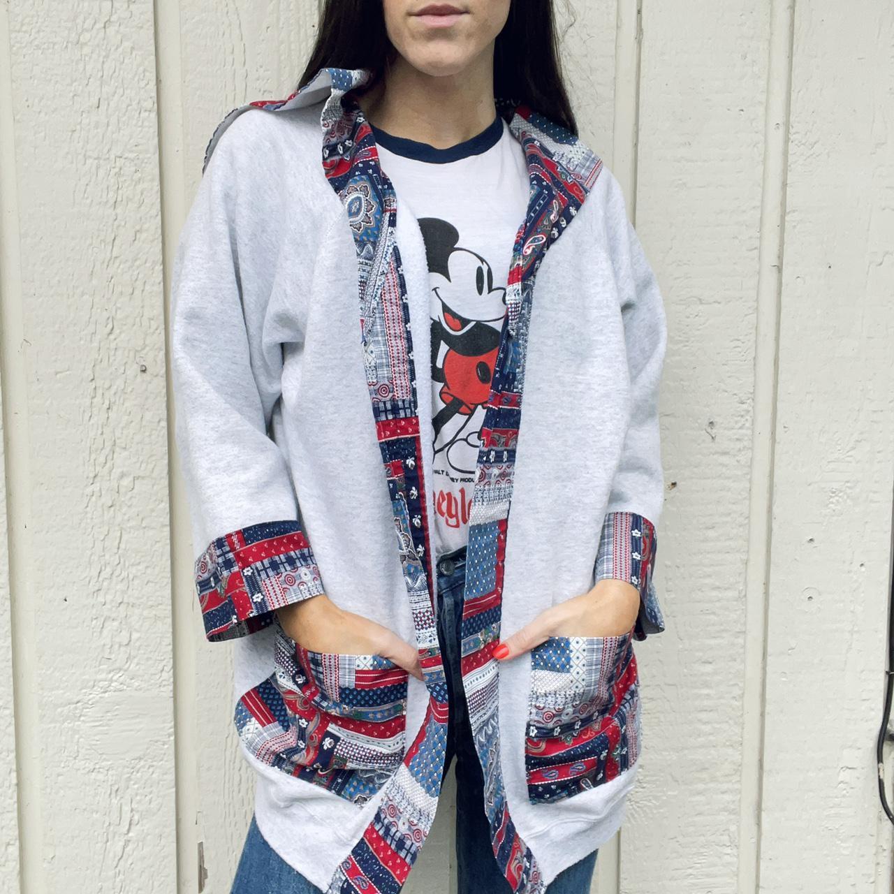 American Vintage Women's Blue and Grey Sweatshirt