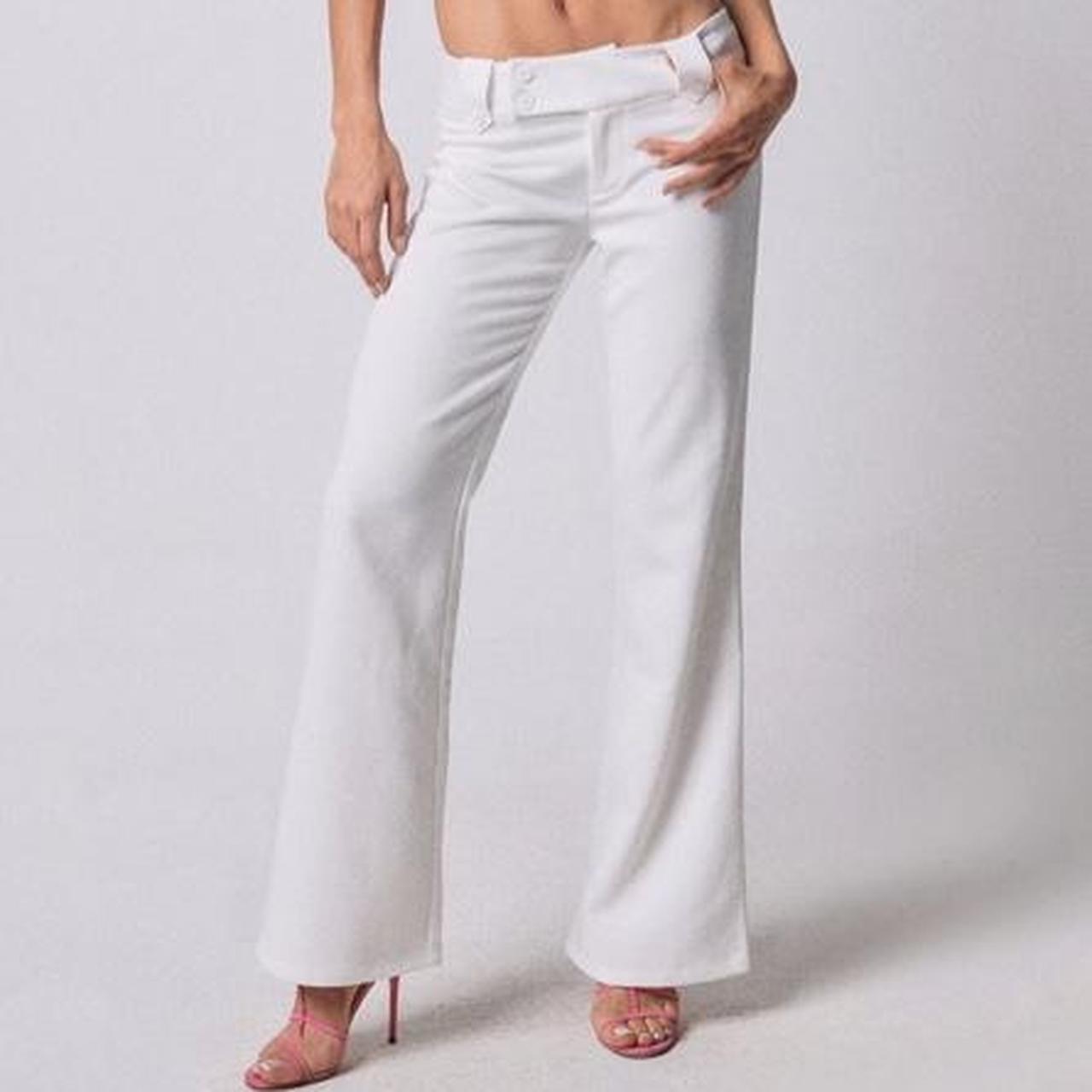 Kittie pants in white twill Size XS Worn once In - Depop