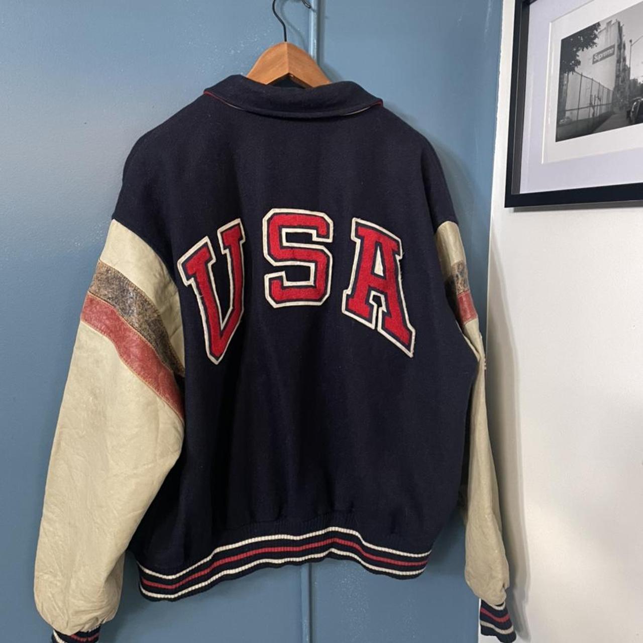 VINTAGE 1987 VARSITY JACKET super cool jacket - Depop