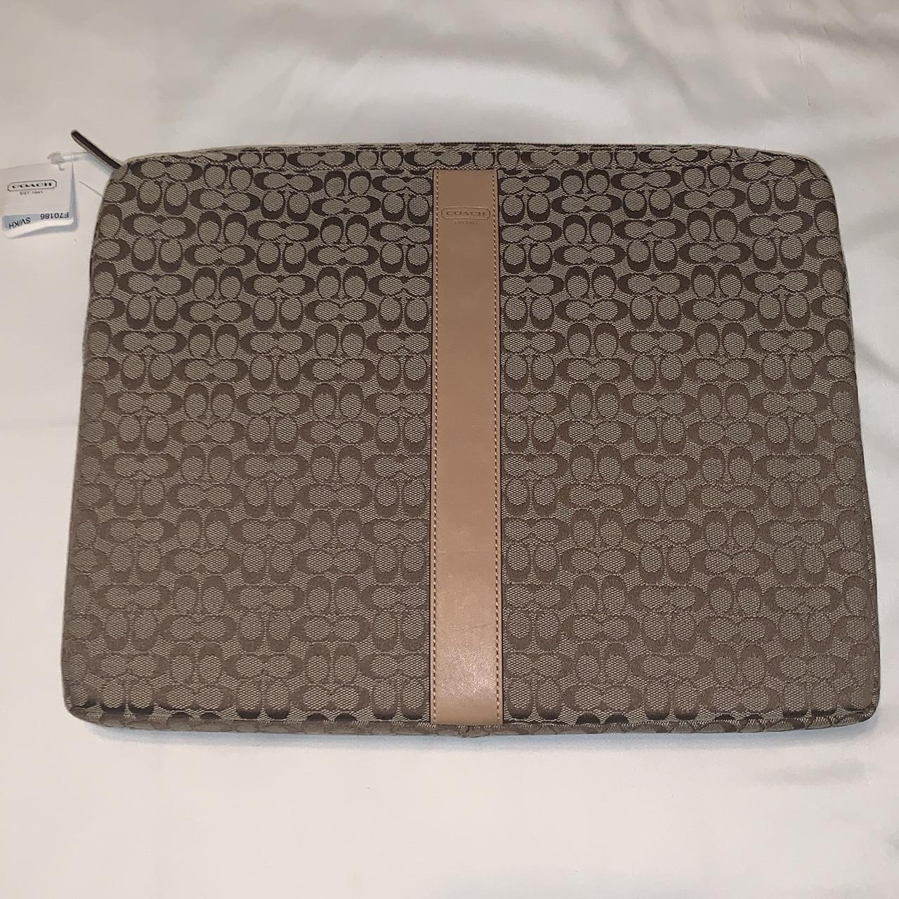 Coach laptop sleeve discount signature