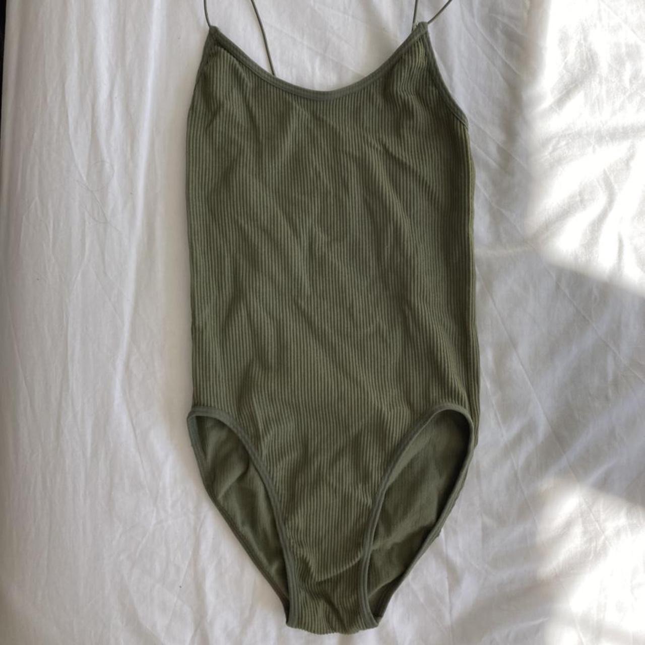 Glassons Seamless Khaki Olive Bodysuit Size S Depop