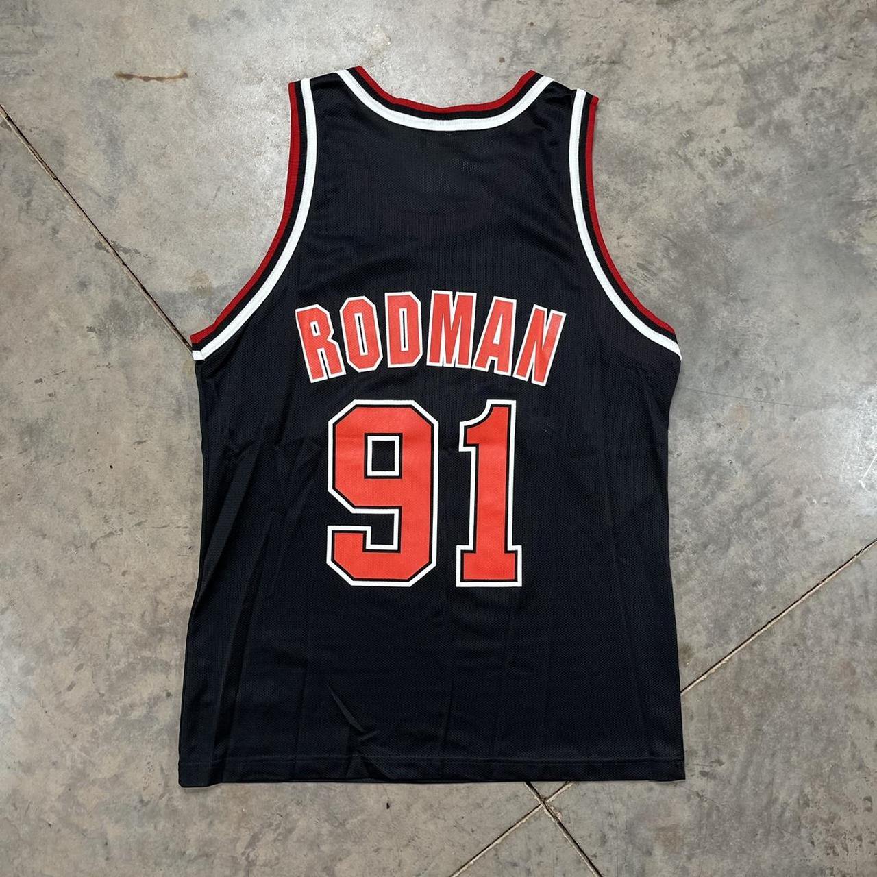 Vintage Champion Chicago Bulls Dennis Rodman Jersey Depop