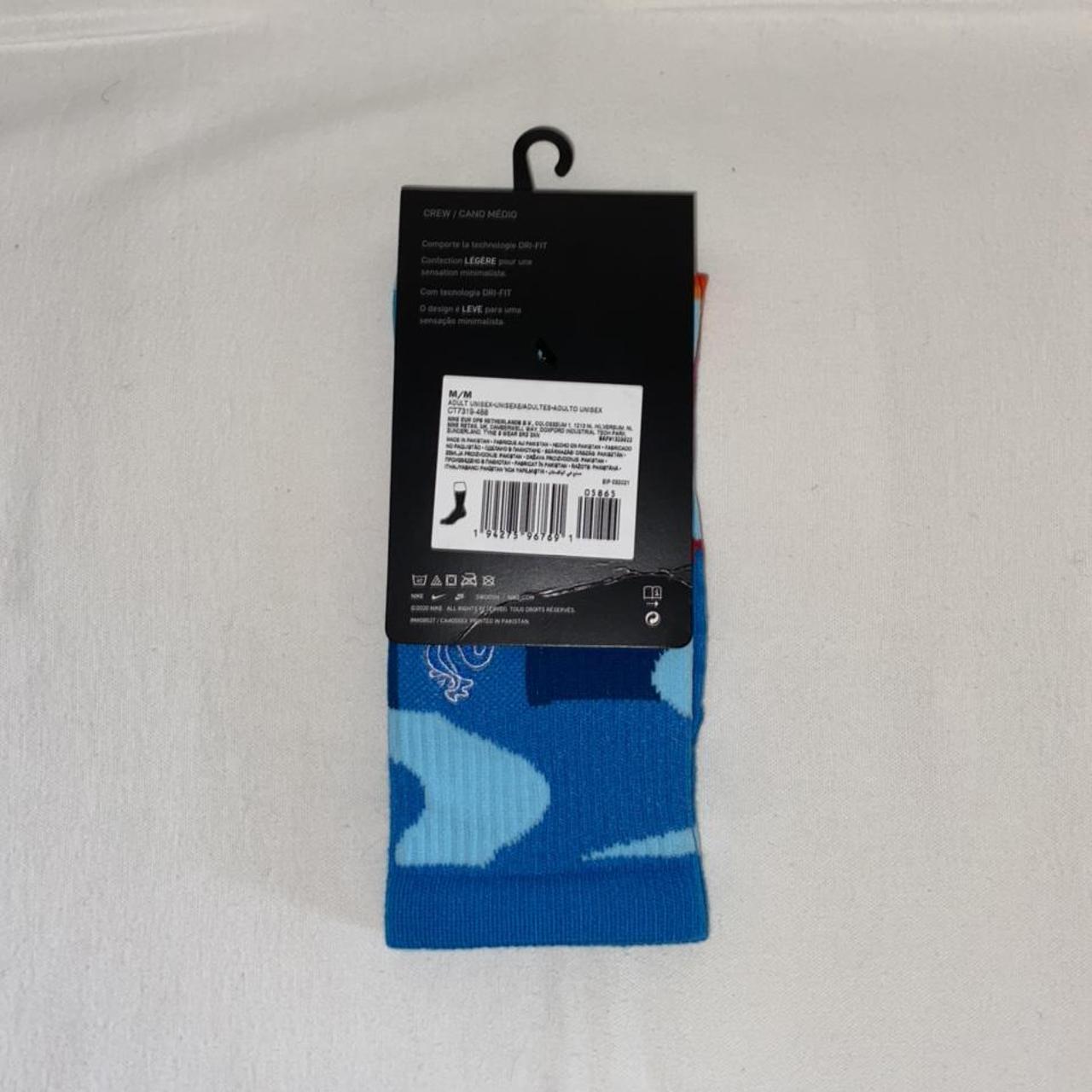 Nike Men's Blue and Orange Socks | Depop