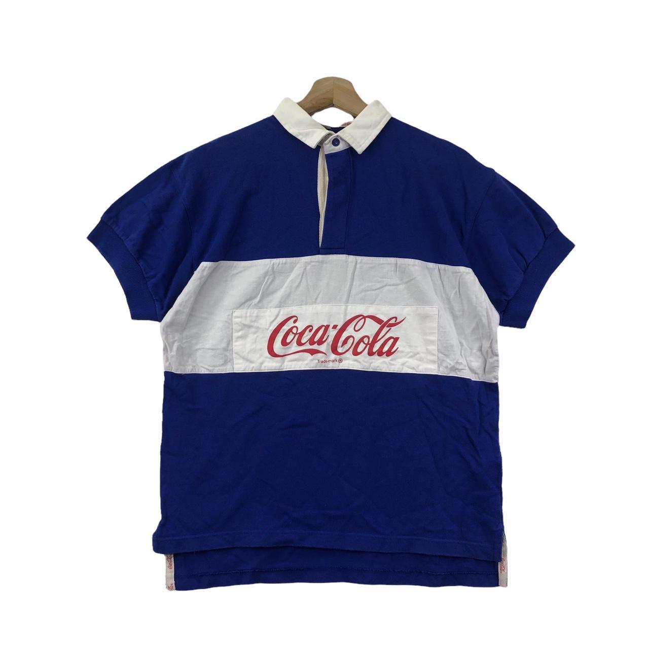 Coca-Cola Men's Blue Polo-shirts | Depop