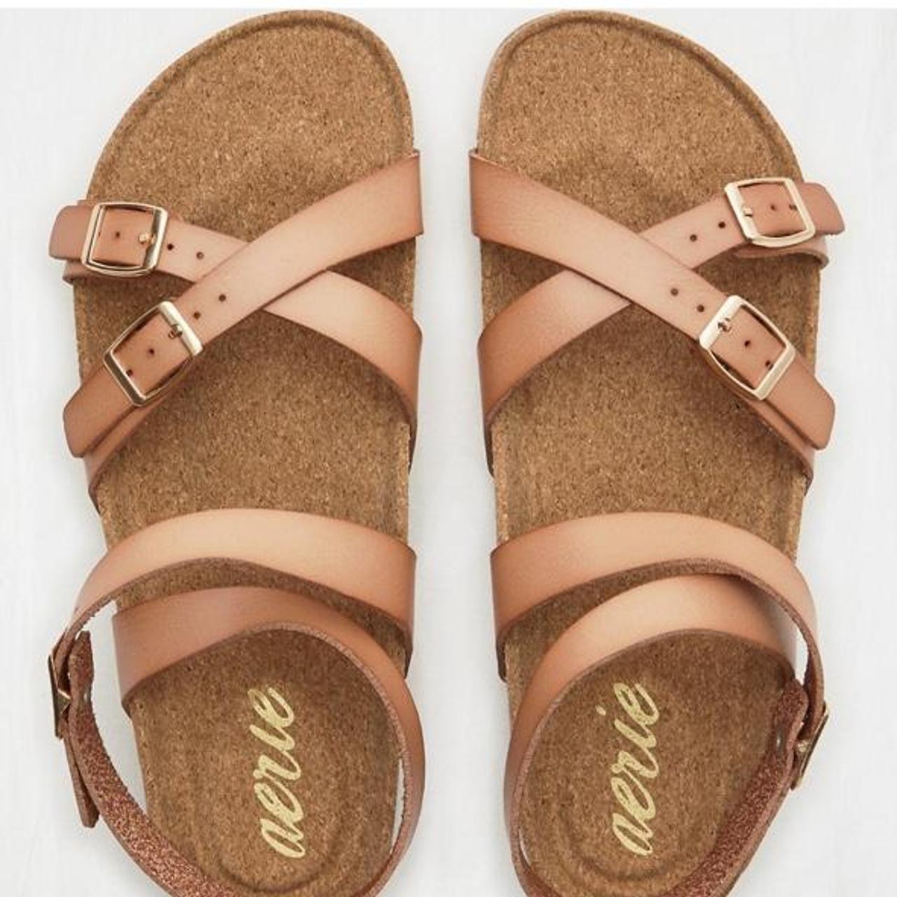 Aerie Women's Tan and Brown Sandals (2)