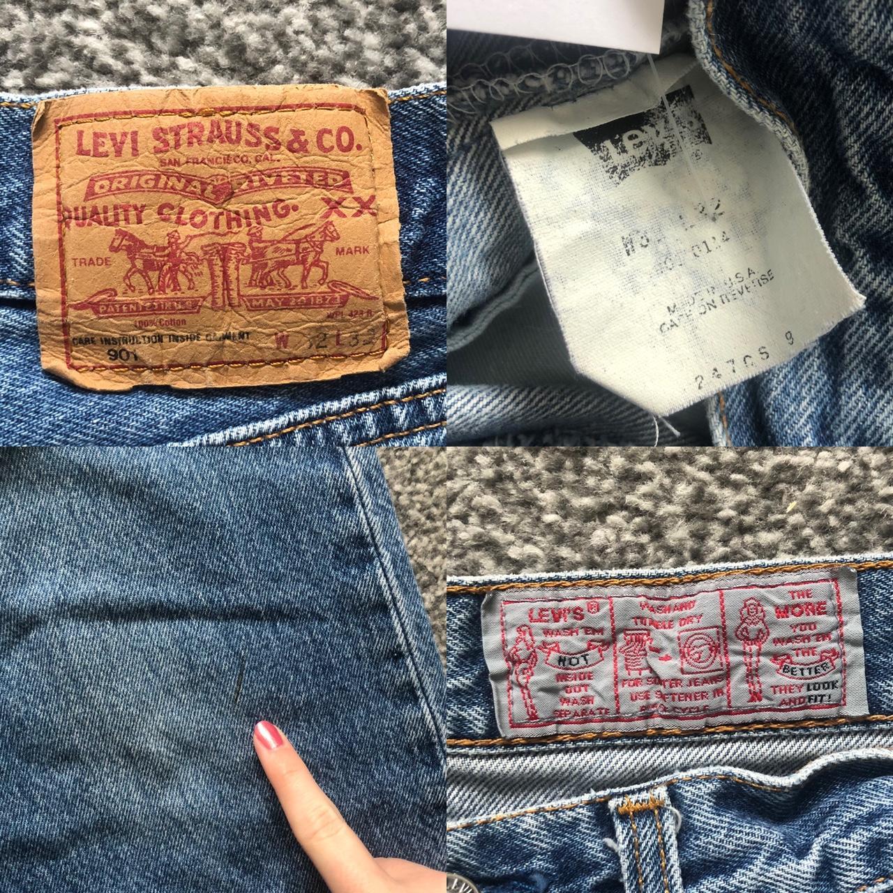 Rare vintage Levi’s 901 jeans in a mid wash blue... - Depop