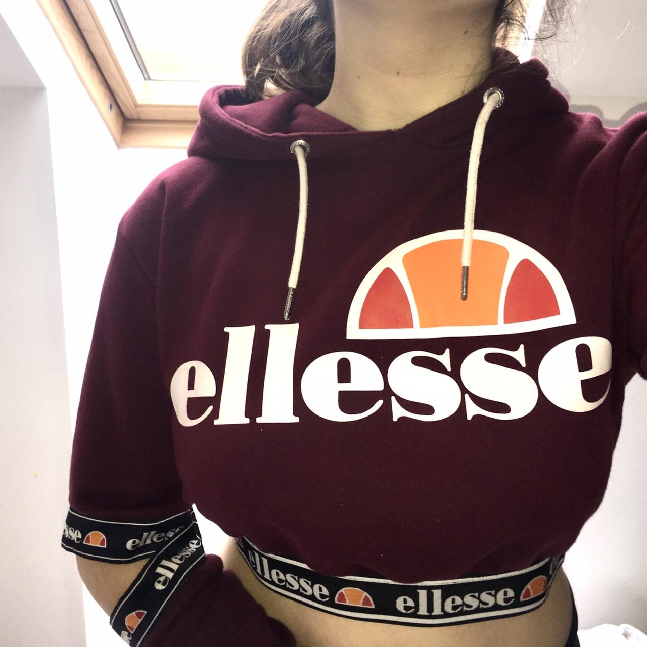 Ellesse on sale burgundy hoodie