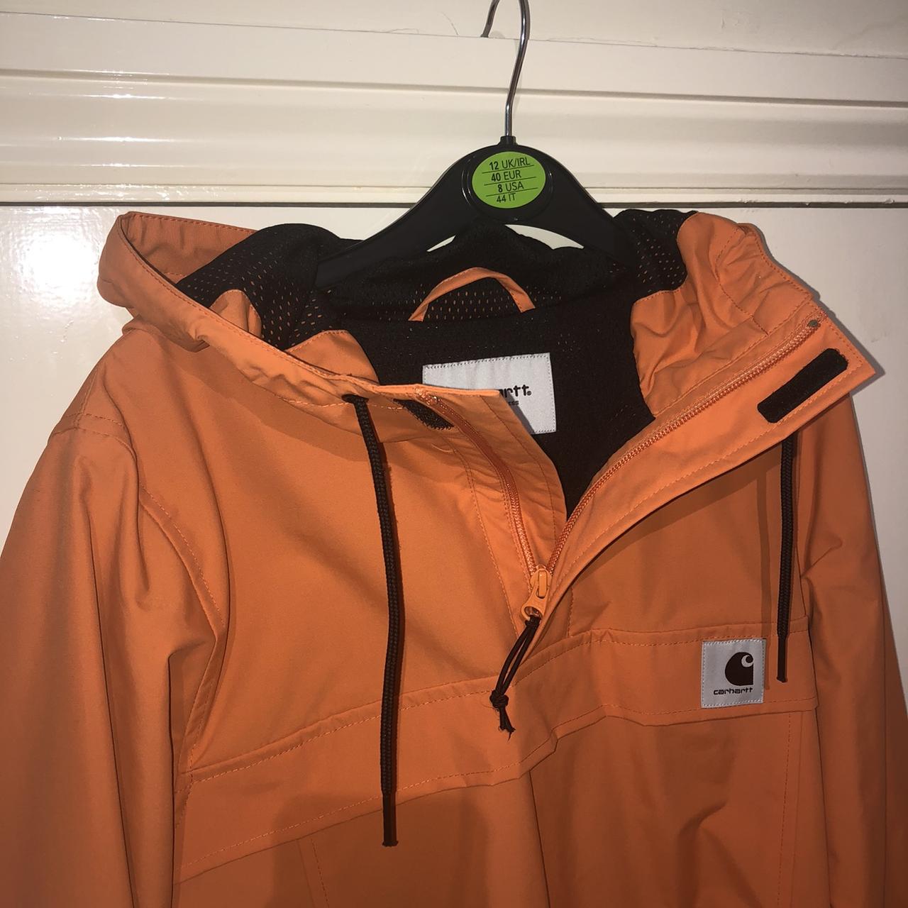 CARHARTT WIP Orange pull over waterproof rain Depop