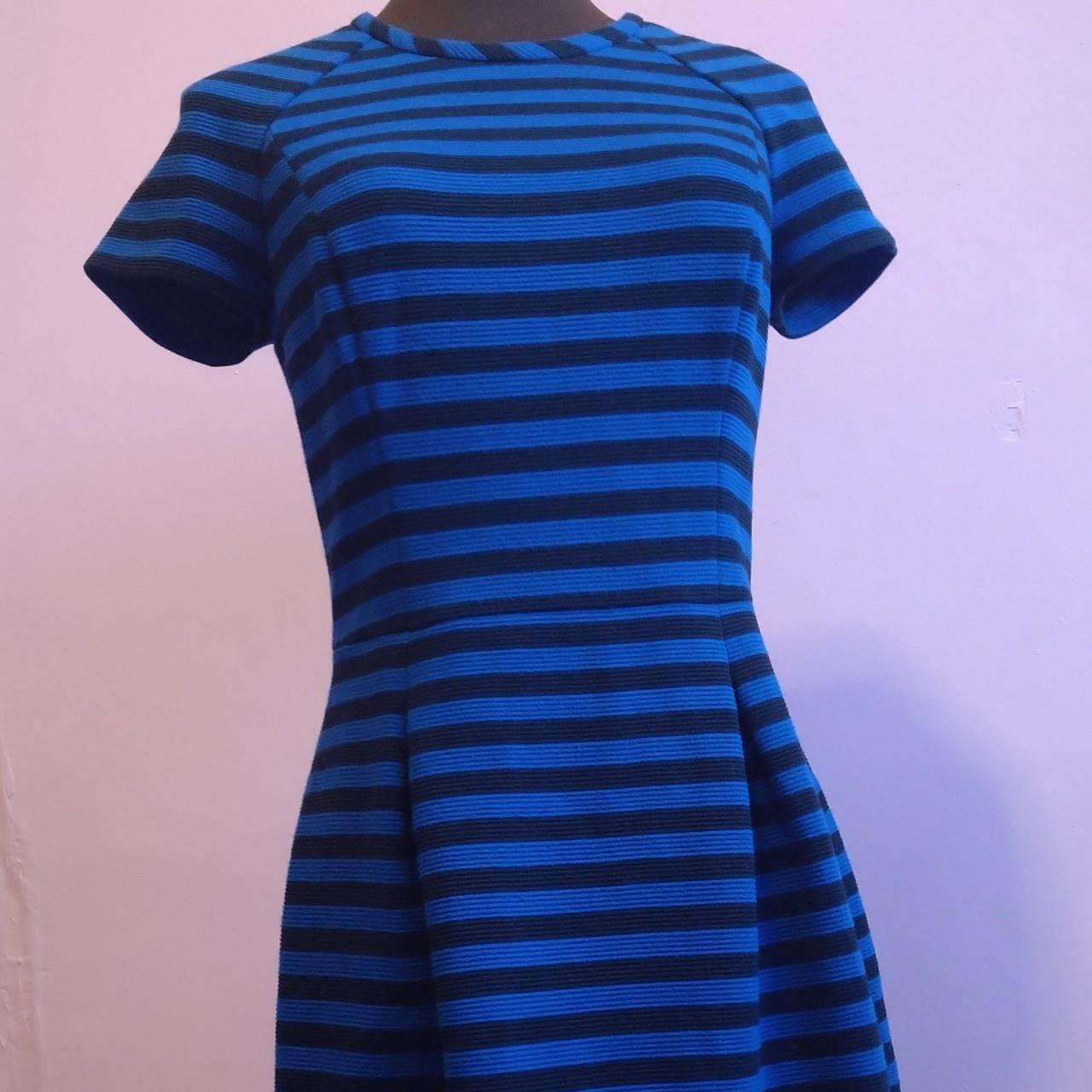 banana republic blue striped dress