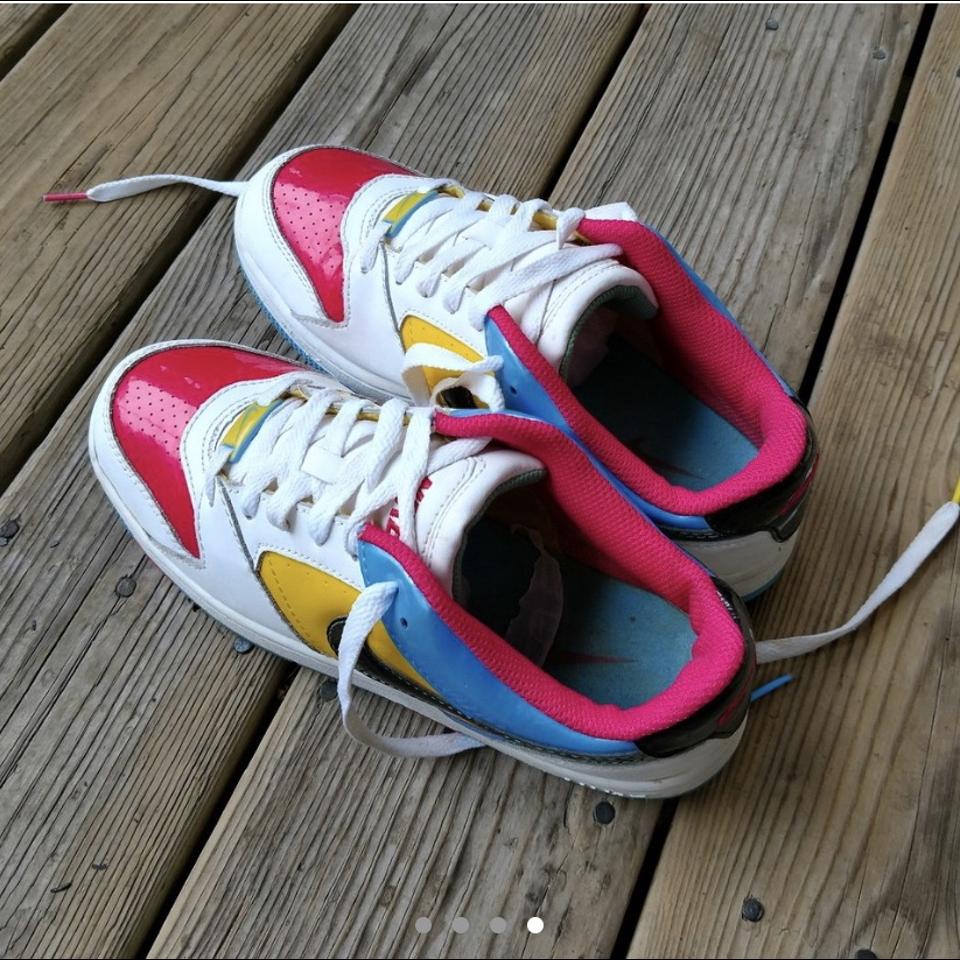 VINTAGE 90s y2k 2000s ironic nike rainbow Air Force... - Depop