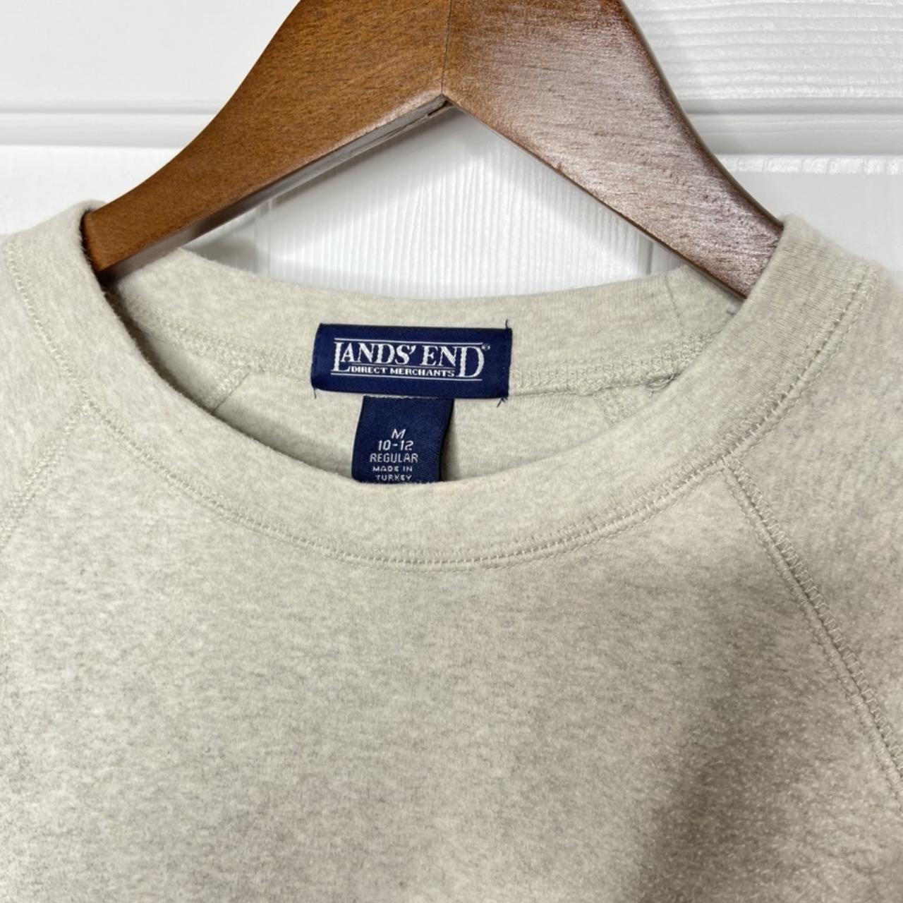 cute and simple lands end tan crewneck barley ever... Depop
