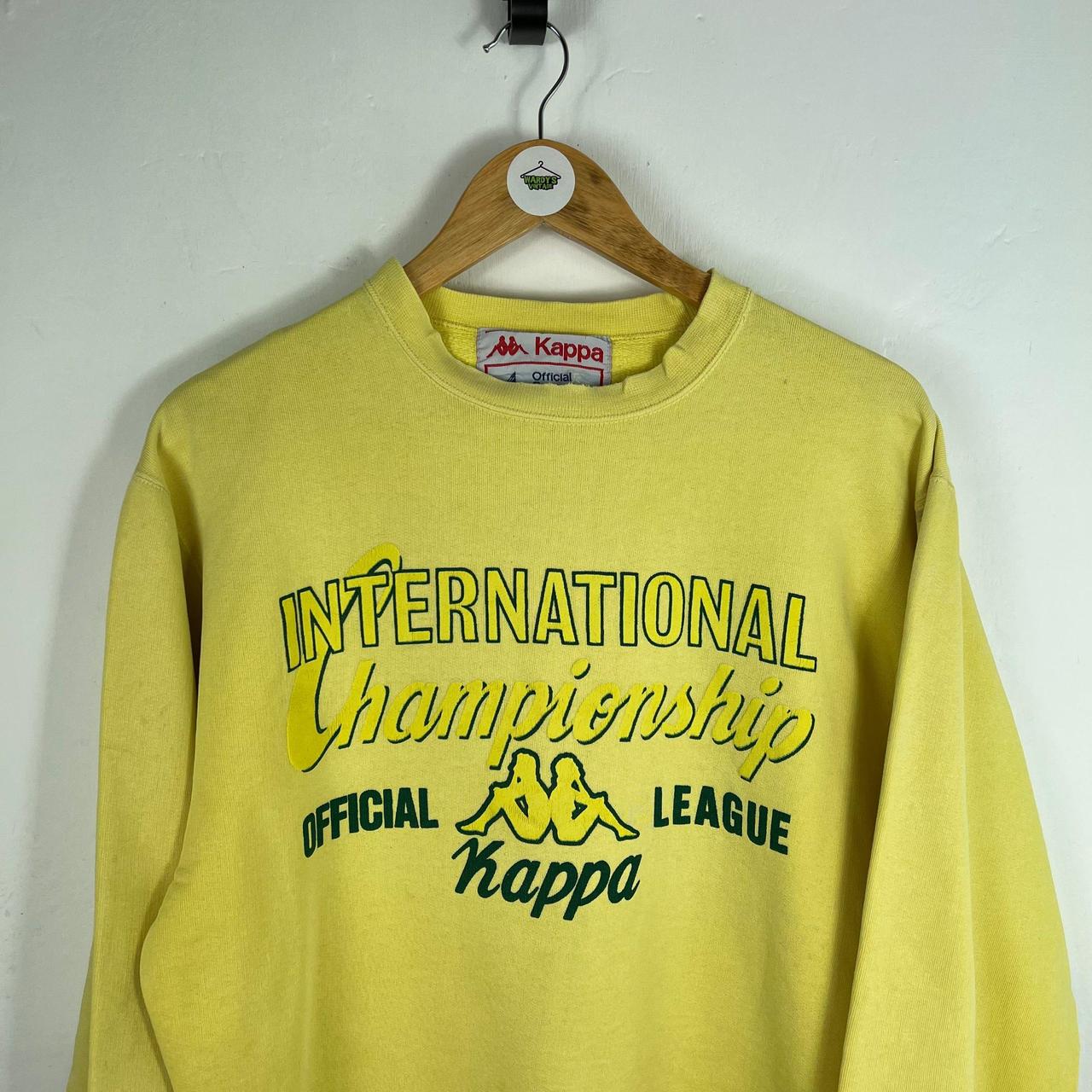 Vintage kappa sweatshirt yellow medium Kappa. Depop