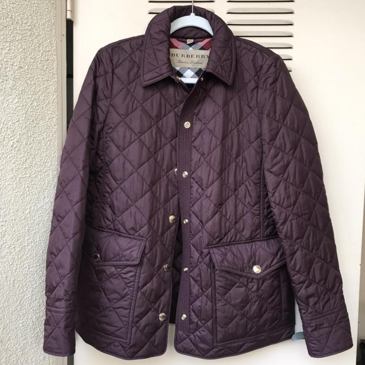 Authentic Burberry Burgundy Trench Coat Size Small... - Depop