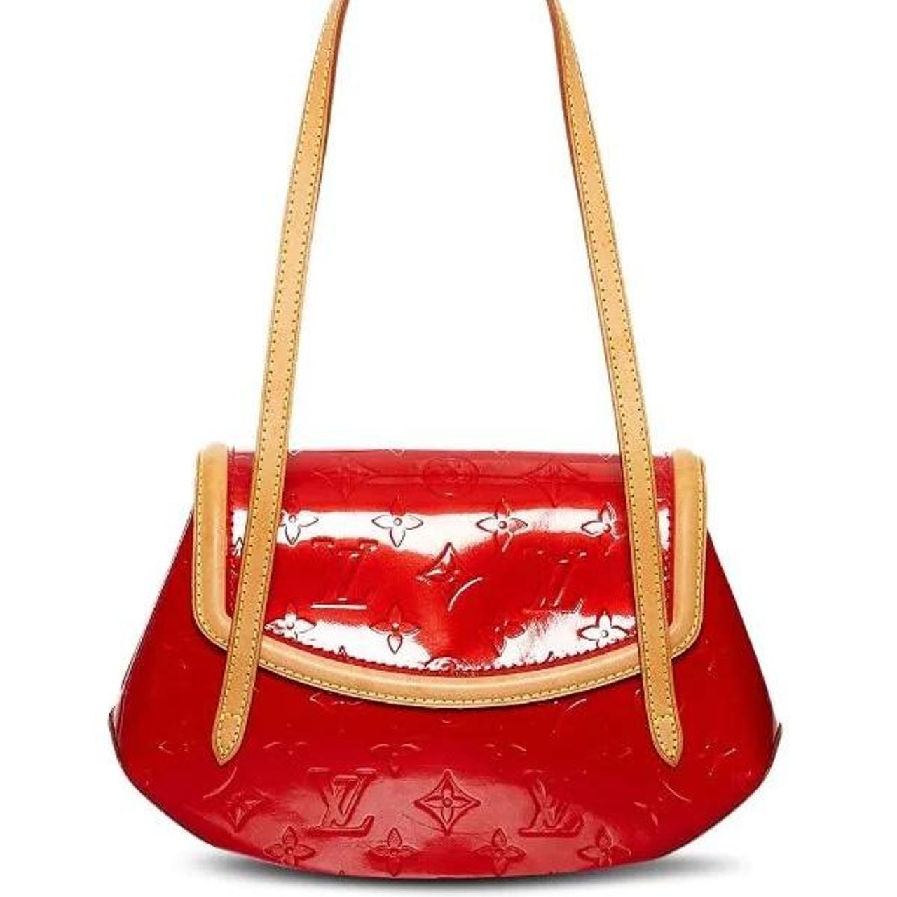 Louis Vuitton Red Monogram Vernis Biscayne Bay PM USED, excellent condition