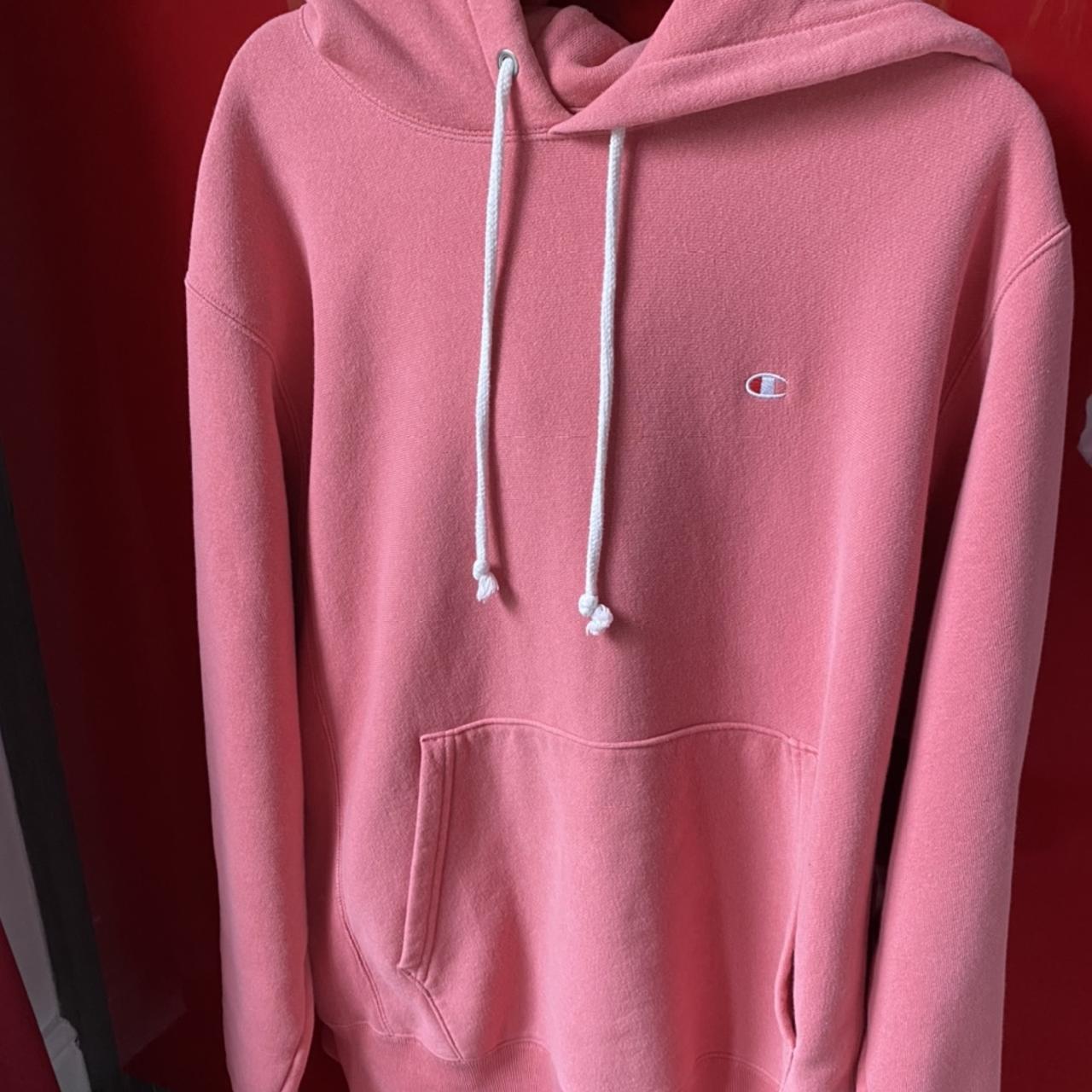 Oversized champion hoodie Unisex, Pink Size Depop