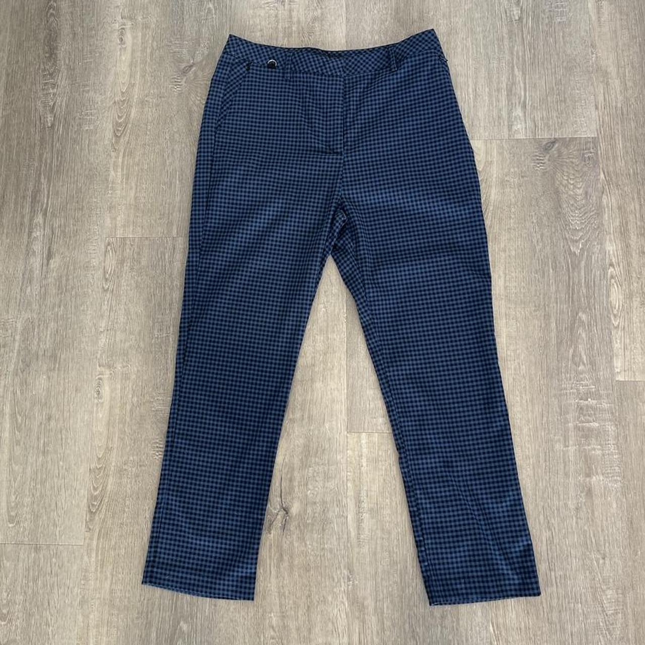 Glassons Blue checkered pants Size 14 Brand- Glassons - Depop